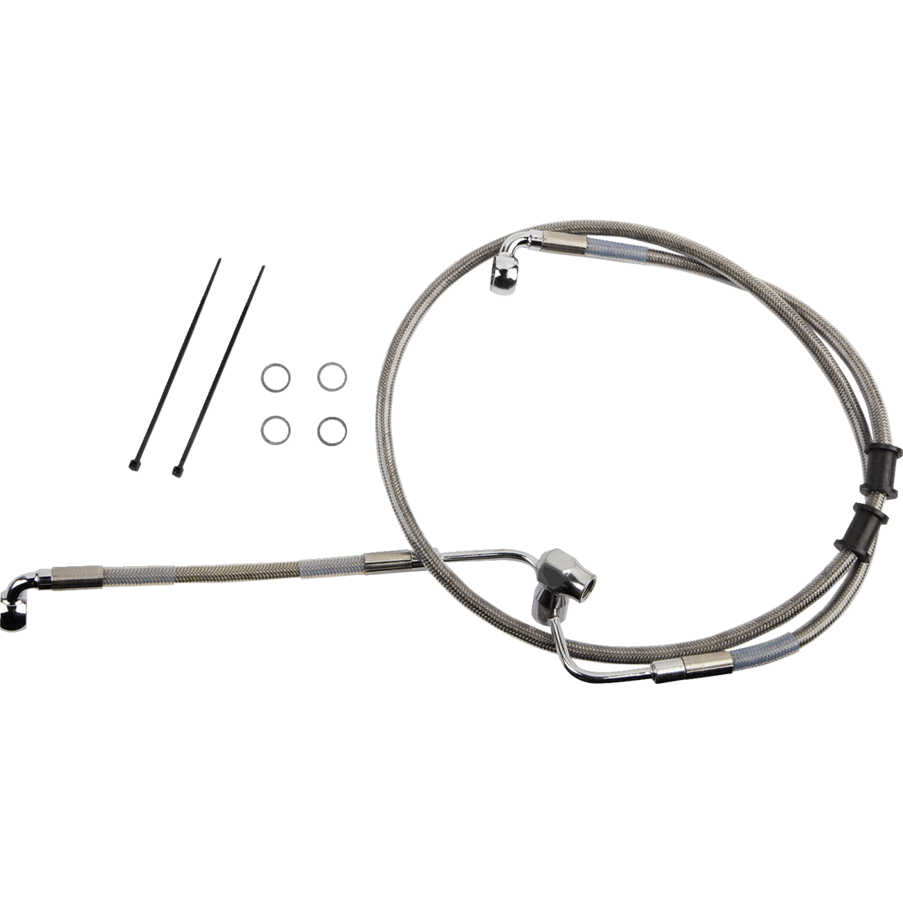 DRAG SPECIALTIES Brake Line Rear Non-ABS Stainless Steel