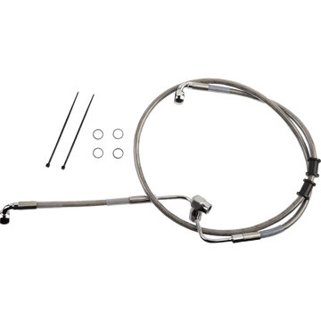 DRAG SPECIALTIES Brake Line Rear Non-ABS Stainless Steel