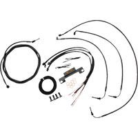 LA CHOPPERS Handlebar Cable/Brake Line Kit Complete Stock Handlebars Midnight LA8056KT208M