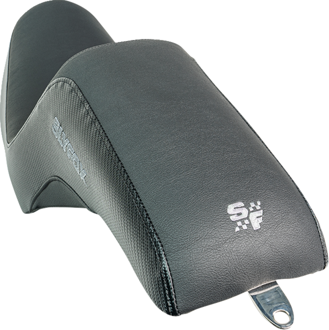 SLYFOX Slyfox Seat Gray Logo Black Vinyl Smooth FXR '82-'00 SlyFox4681B