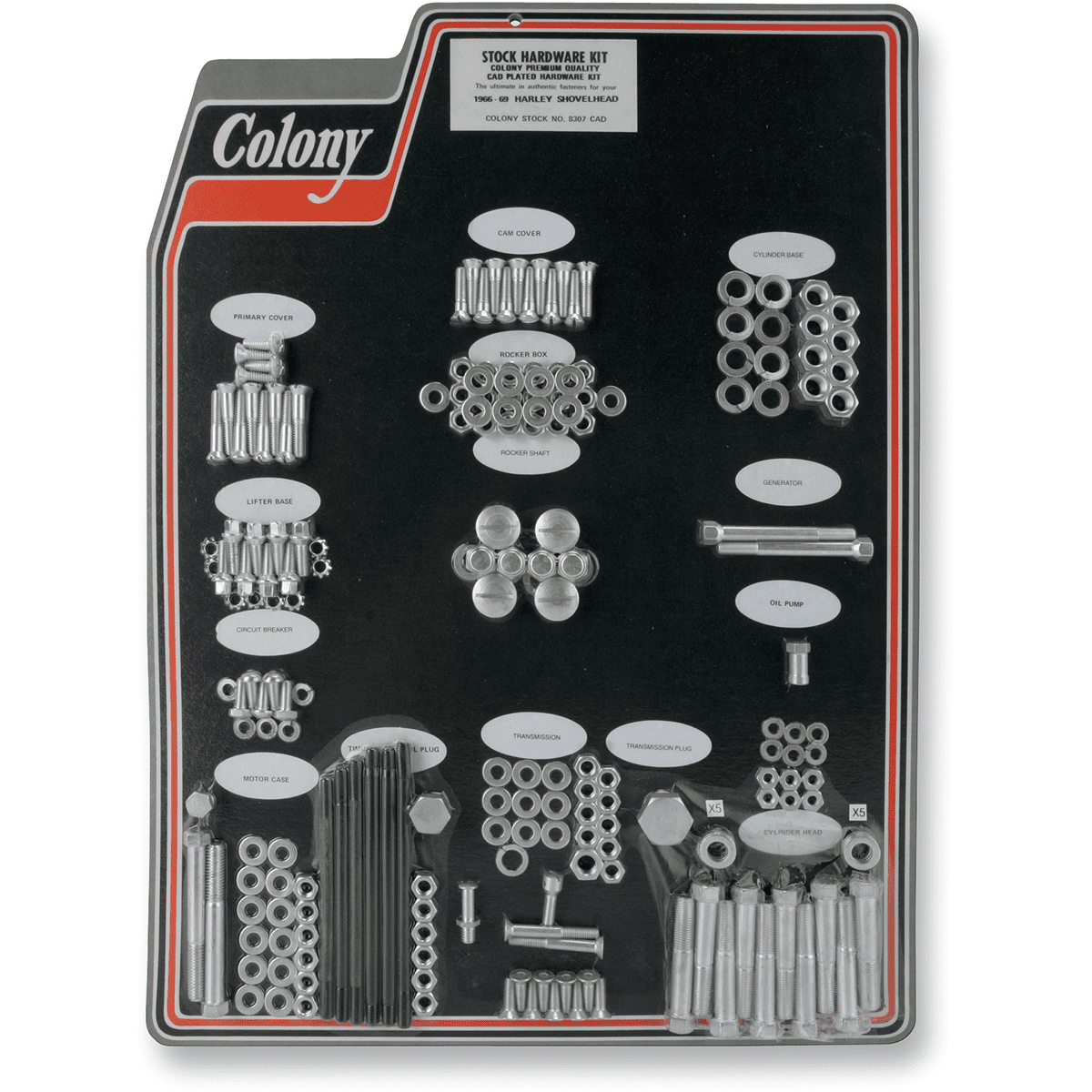 COLONY Hardware Kit Cadmium '66-'69 8307 CAD