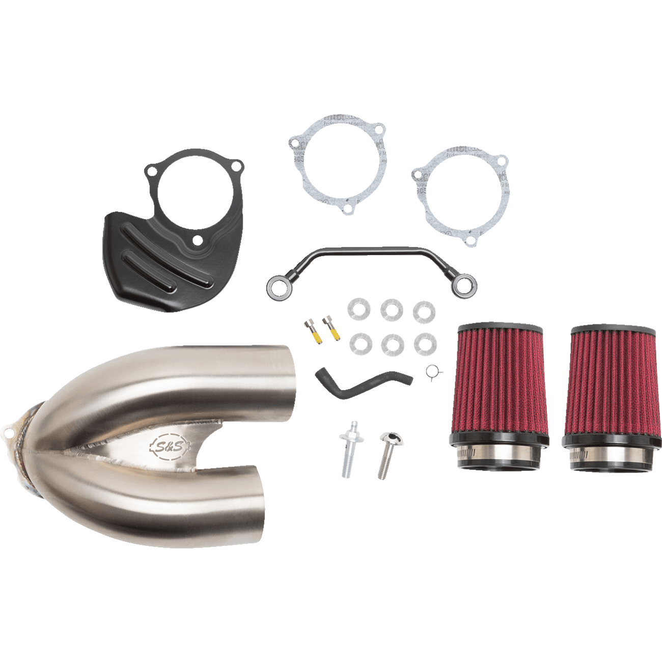 S&S CYCLE Tuned Induction Air Cleaner Kit Stainless Steel 1700565A