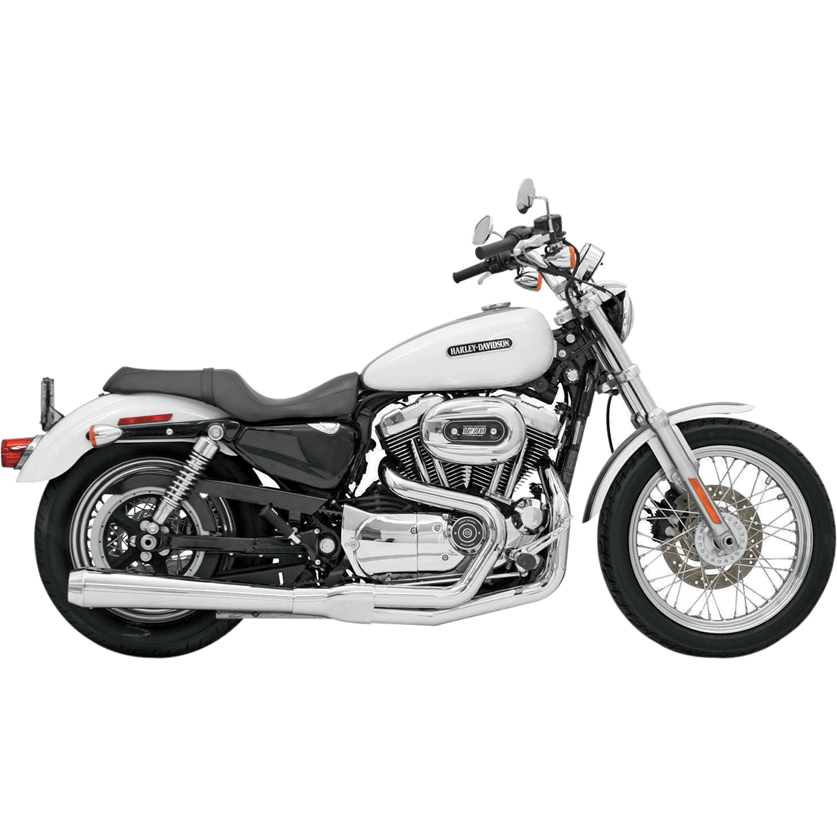 BASSANI XHAUST Road Rage Exhaust Chrome Long '04-'13 XL 14111J