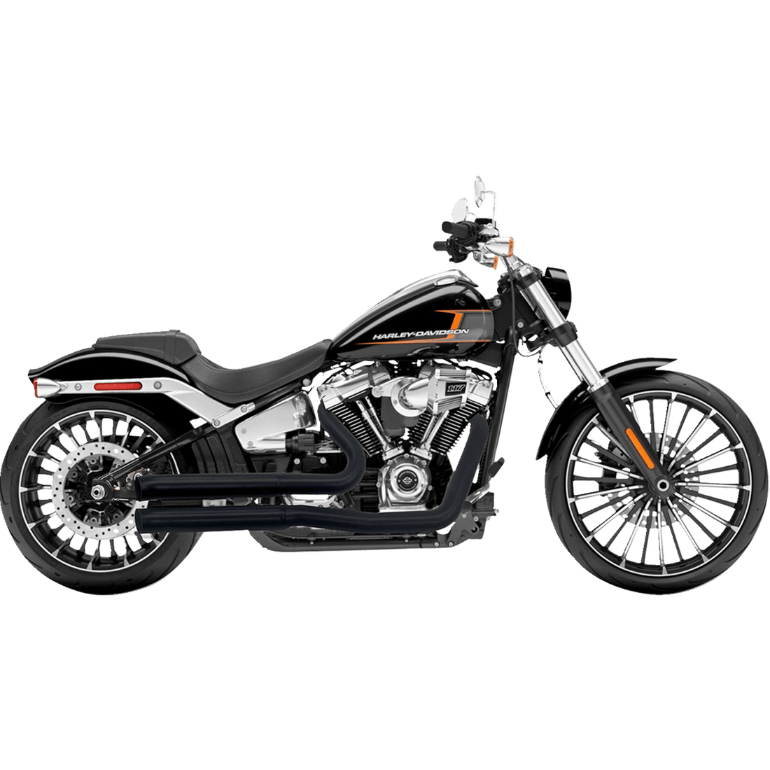 BASSANI XHAUST Pro Street Exhaust Black '18+ Softail 1S34DB