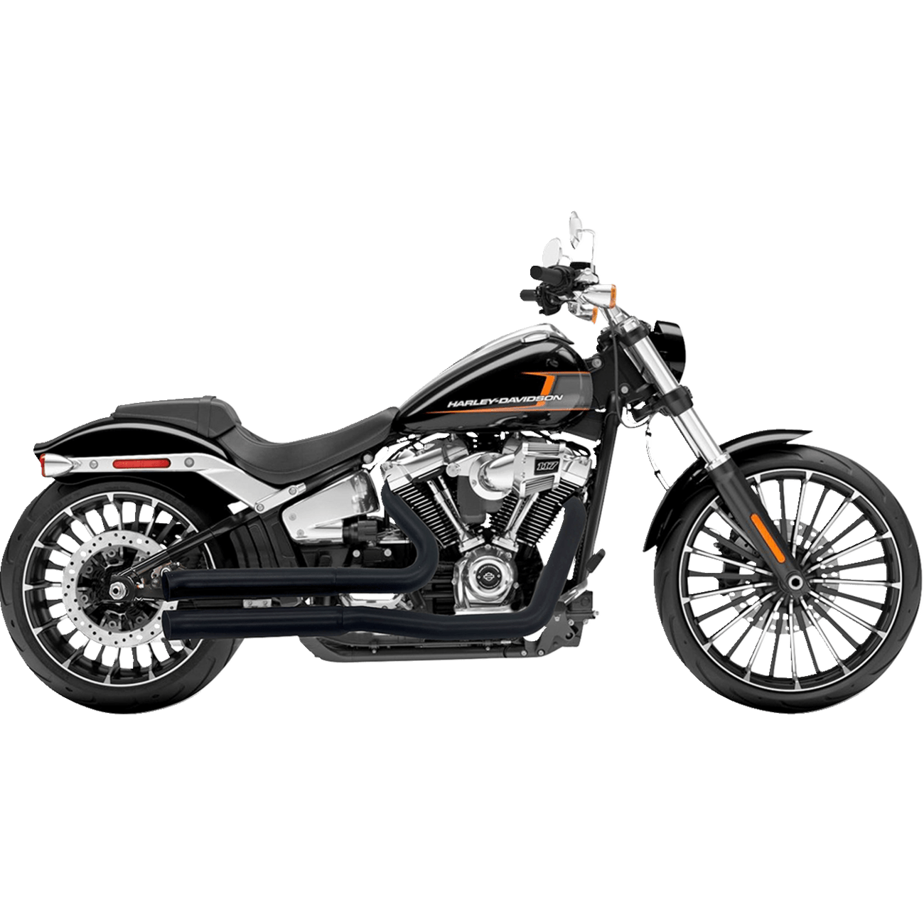 BASSANI XHAUST Pro Street Exhaust Black '18+ Softail 1S34DB