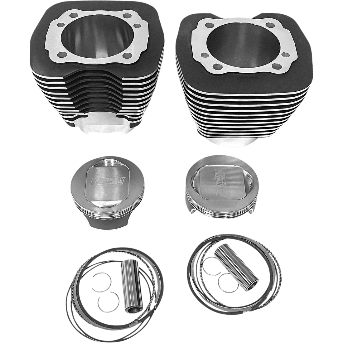 REVOLUTION PERFORMANCE, LLC Cylinder Kit 117" Black with Highlighted Fins