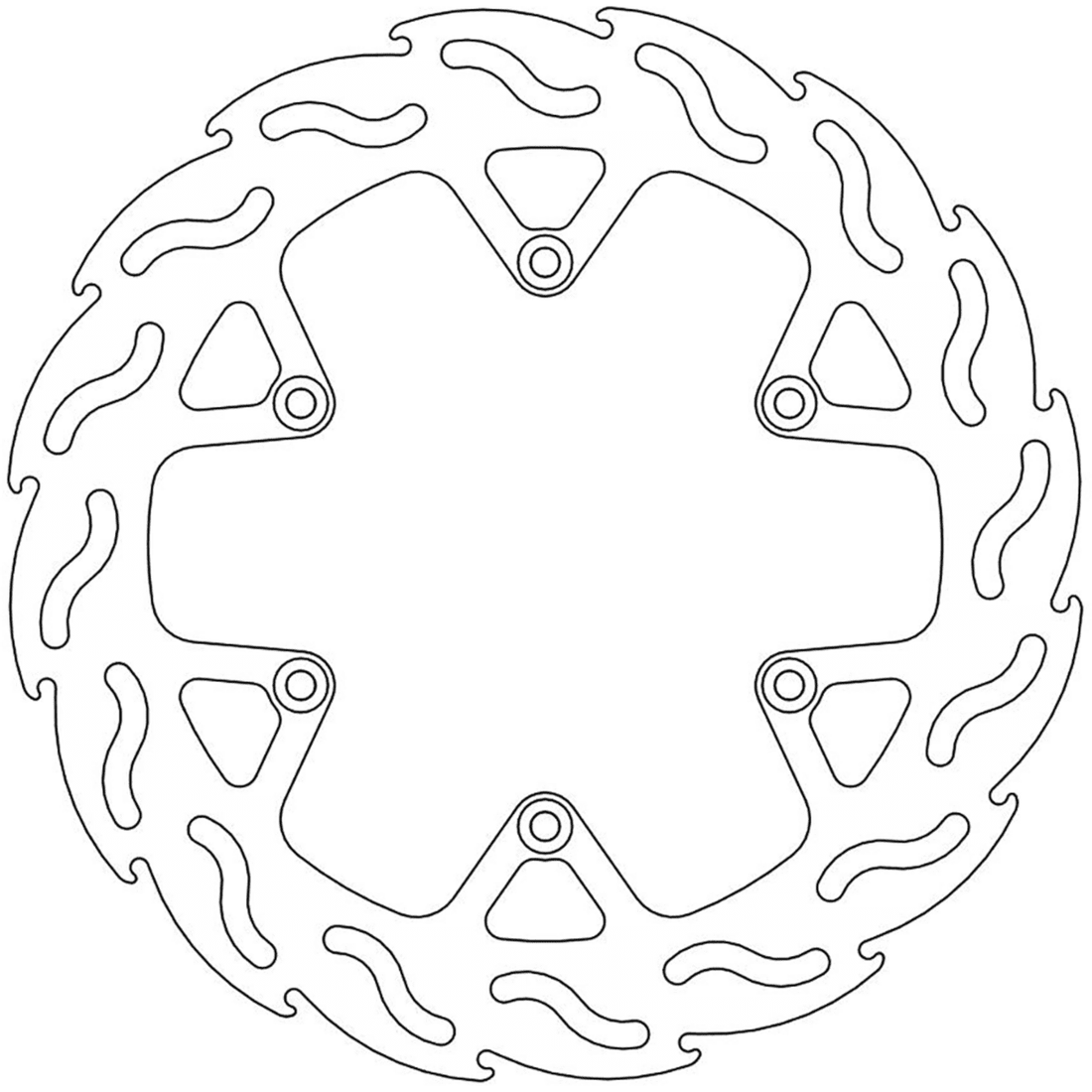 MOTO-MASTER Brake Rotor Rear Flame