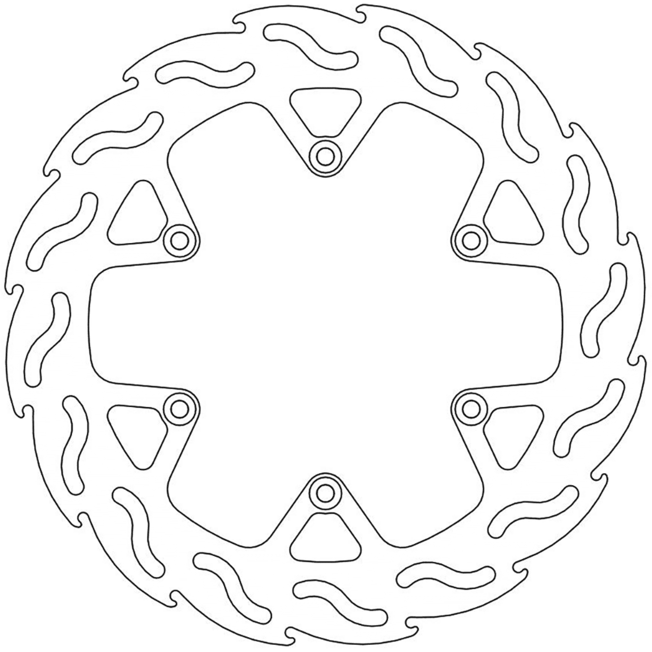 MOTO-MASTER Brake Rotor Rear Flame