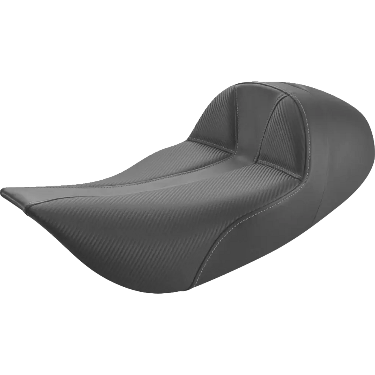 SADDLEMEN Dominator Solo Seat Extended Reach w/o Backrest Black w/ Gray Stitching FLHR/FLHX '97-'07 897060042