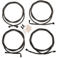 LA CHOPPERS Handlebar Cable/Brake Line Kit Mini Ape Hanger Handlebars Midnight LA8054KT08M