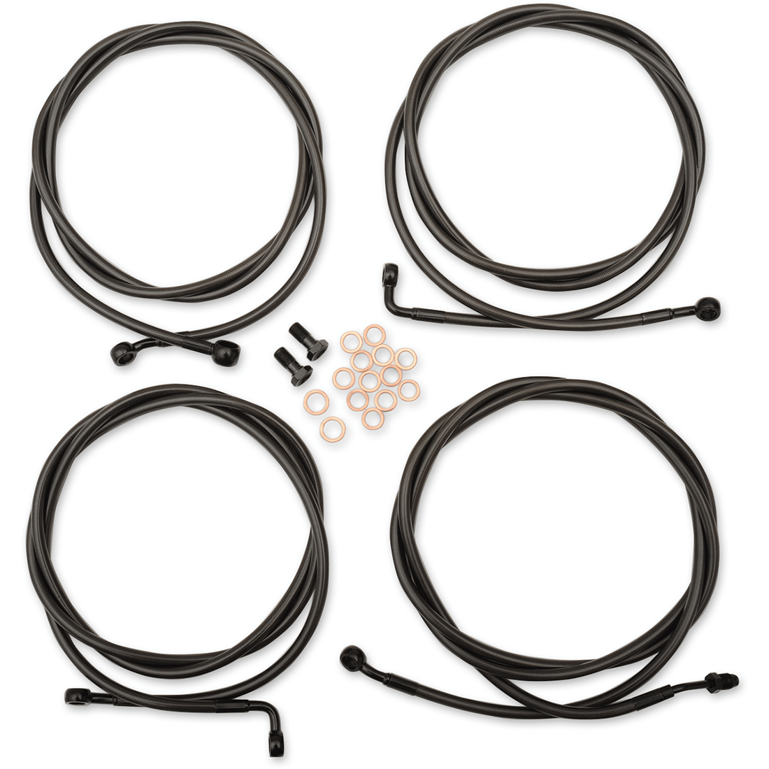 LA CHOPPERS Handlebar Cable/Brake Line Kit 15" 17" Ape Hanger Handlebars Midnight LA8054KT16M