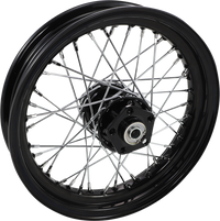 DRAG SPECIALTIES Wheel Laced 40 Spoke Front/Rear Black 16x3