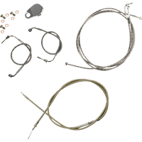 LA CHOPPERS Handlebar Cable/Brake Line Kit Quick Connect Mini Ape Hanger Handlebars Stainless Steel LA8157KT08