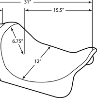 DRAG SPECIALTIES Predator III Seat Smooth FL '08-'23