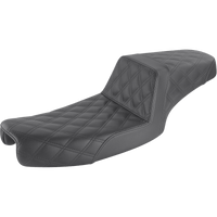 SADDLEMEN Step-Up Seat Full Lattice Stitch Black Dyna 89104175