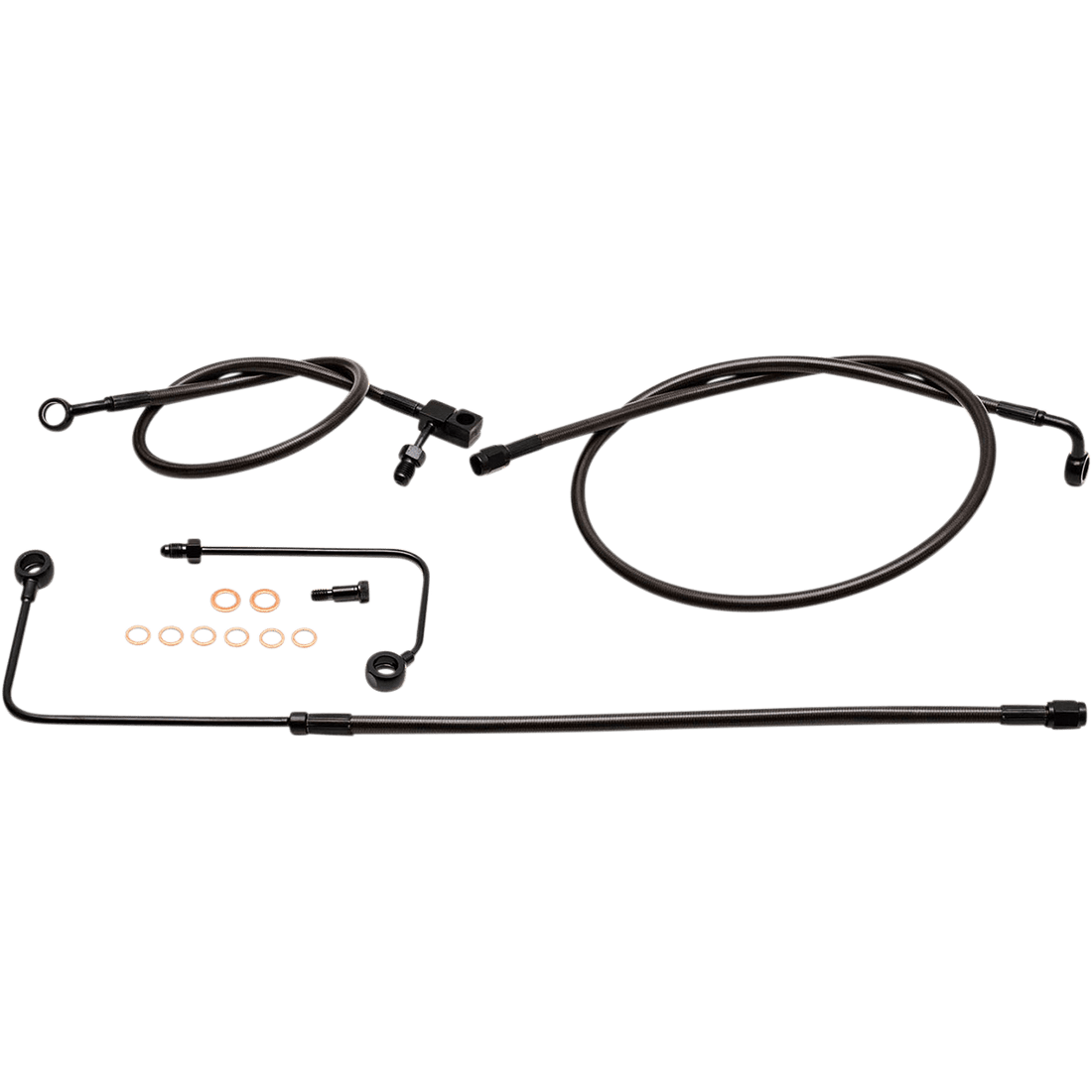 LA CHOPPERS Brake Lines 12" 14" Ape Hanger Handlebars Midnight LA8151B13M