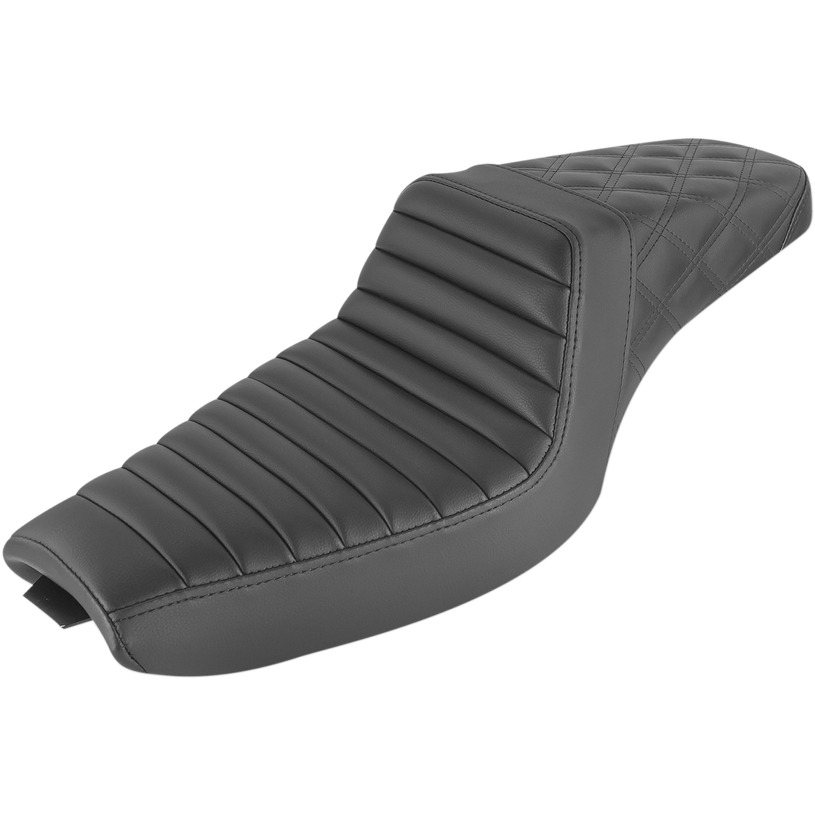 SADDLEMEN Step-Up Seat Front Tuck-n-Roll/Rear Lattice Stitch Black 80703176