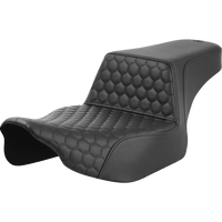 SADDLEMEN Step-Up Seat Extended Reach Front Honeycomb Black Stitch FL '23-'24