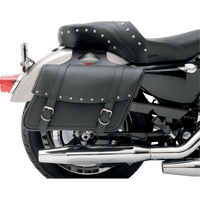 SADDLEMEN Highwayman Rivet Slant-Style Saddlebags Large X02103041