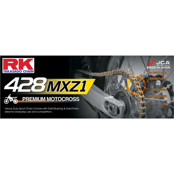 RK 428 MXZ1 Chain 120 Links Natural