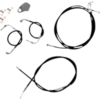 LA CHOPPERS Handlebar Cable/Brake Line Kit Quick Connect Mini Ape Hanger Handlebars Black Vinyl LA8157KT08B