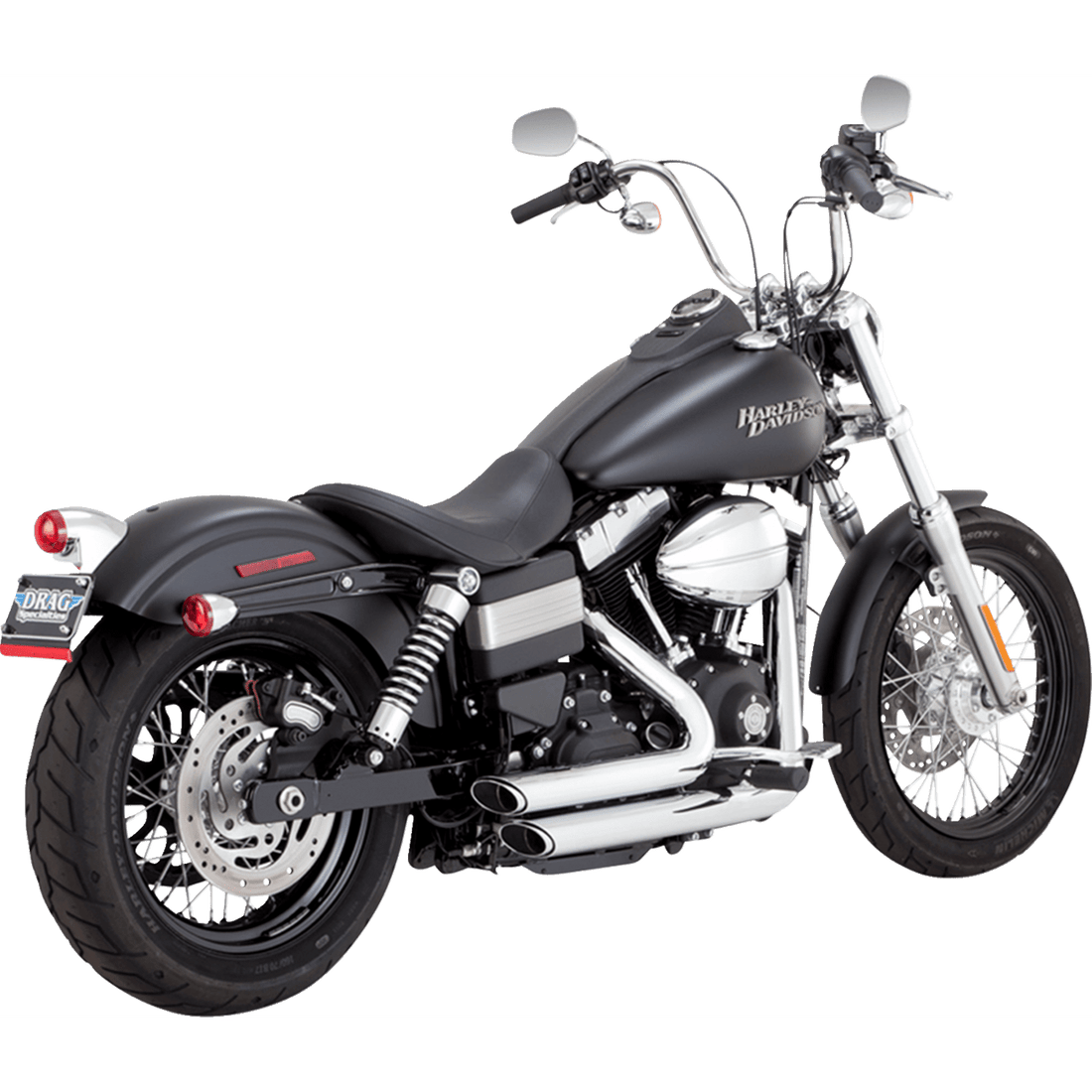 VANCE & HINES Shortshots Staggered Exhaust System Chrome 17327