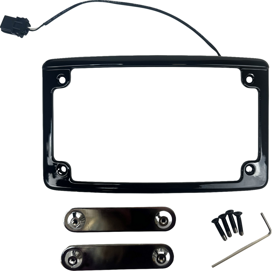 CUSTOM DYNAMICS Lighted License Plate Frame Black