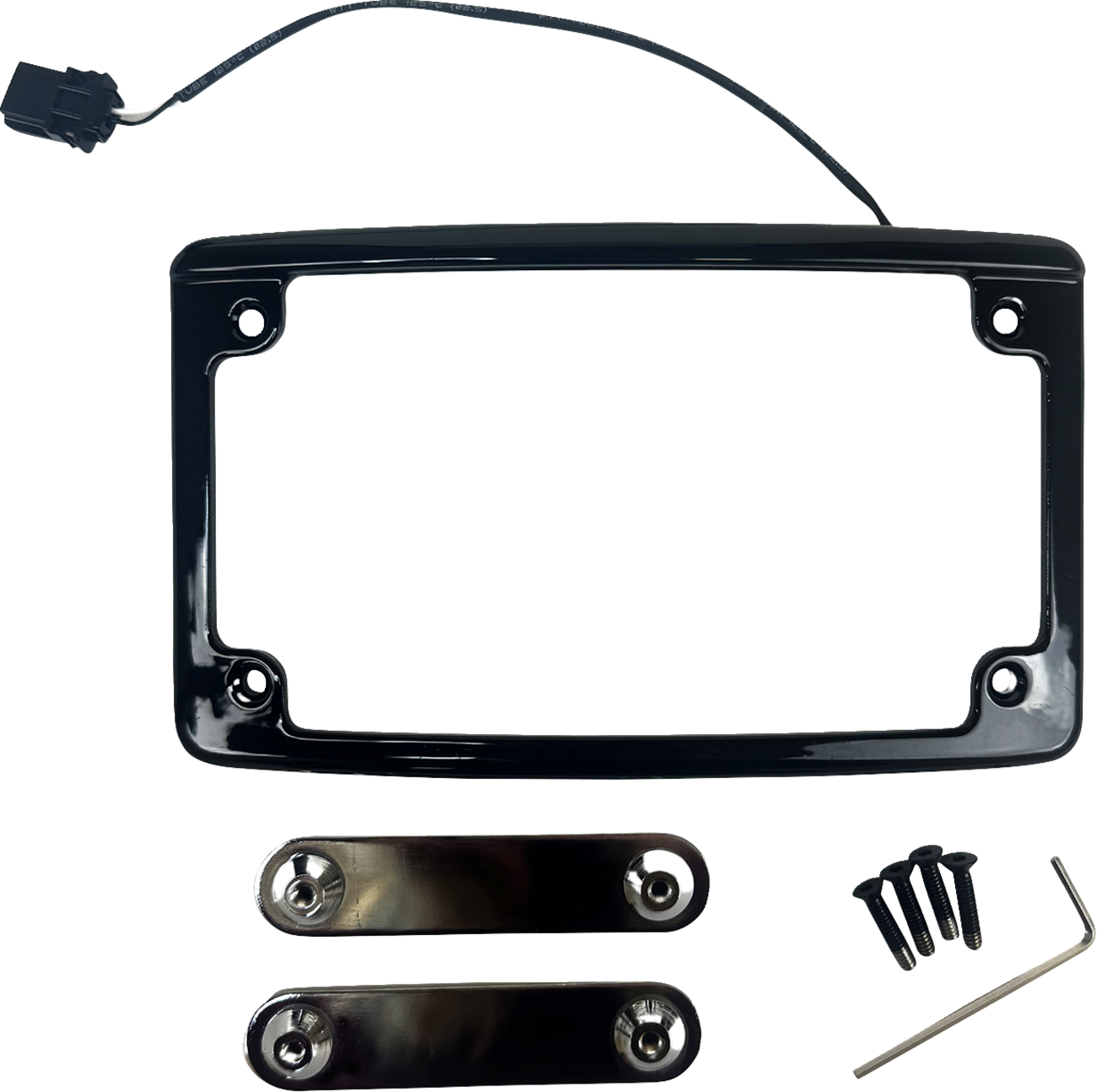 CUSTOM DYNAMICS Lighted License Plate Frame Black