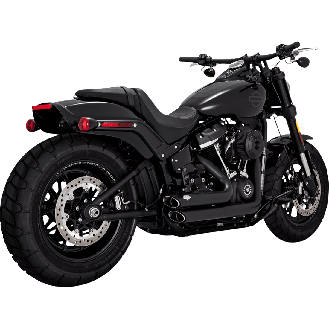 VANCE & HINES Shortshots Staggered Exhaust System Matte Black 47333