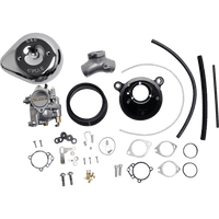 S&S CYCLE Super E Carburetor with Stealth Air Cleaner Kit Chrome Twin Cam 1100149