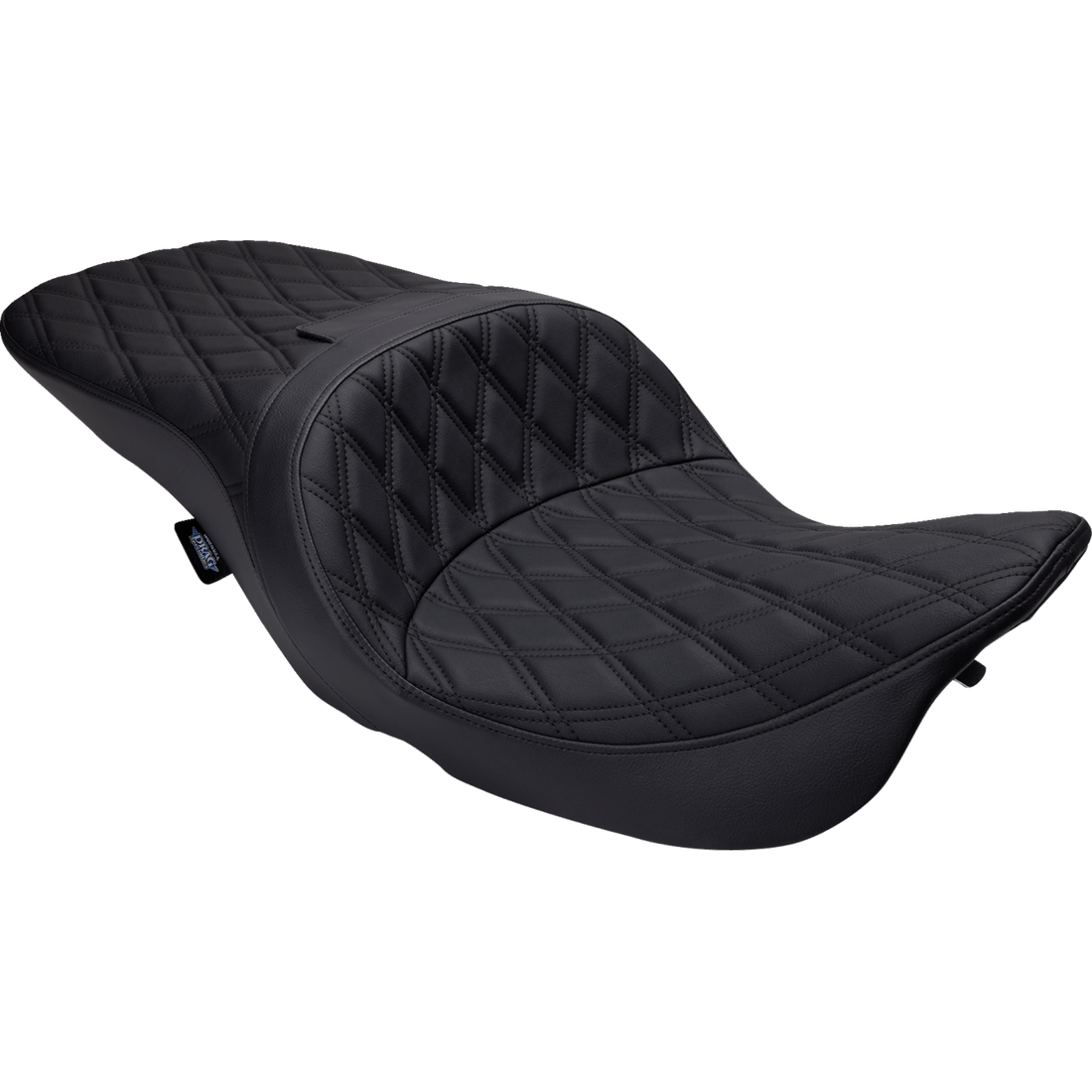 DRAG SPECIALTIES Freedom Seat Vinyl Double Diamond Black Stitch FLH '97-'07