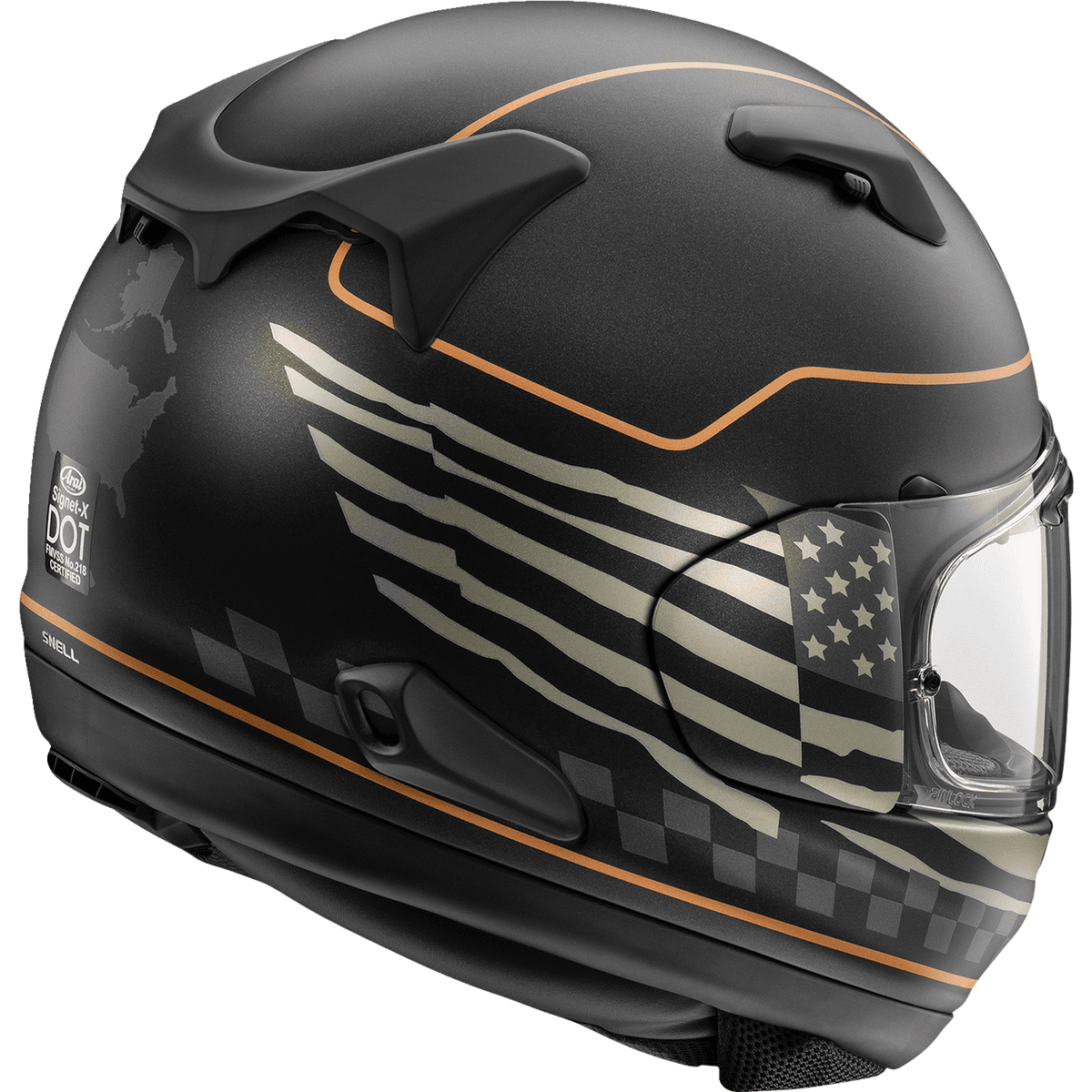 ARAI HELMETS Signet-X Helmet US Flag Black Frost Large 010115956