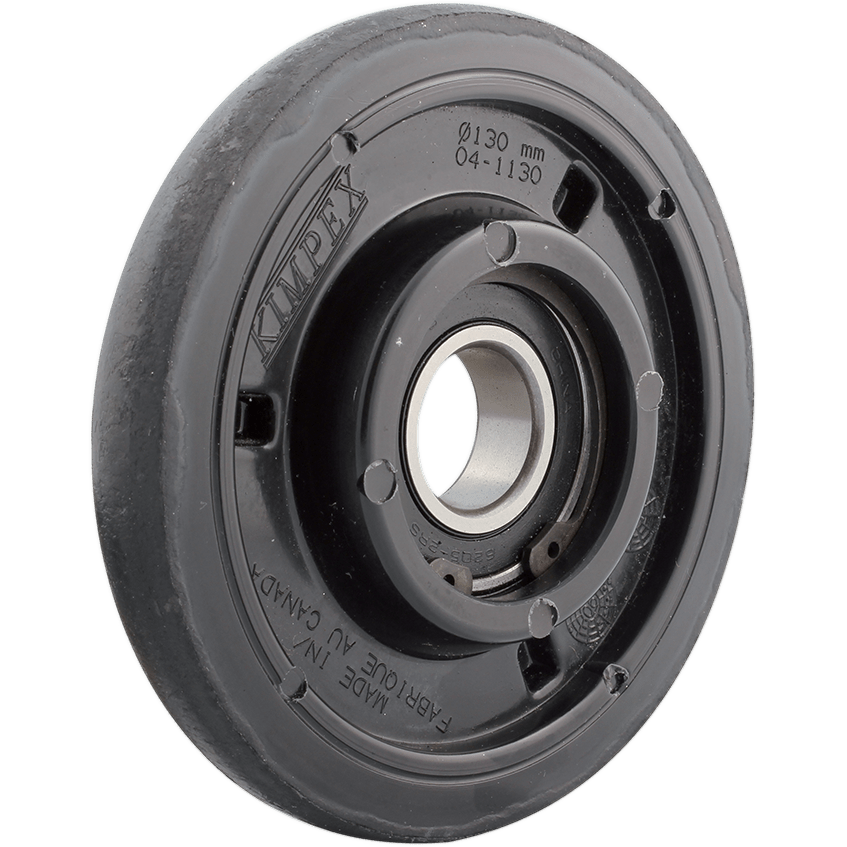 KIMPEX Idler Wheel with Bearing 6205-2RS Black Group 14 130 mm OD x 1" ID