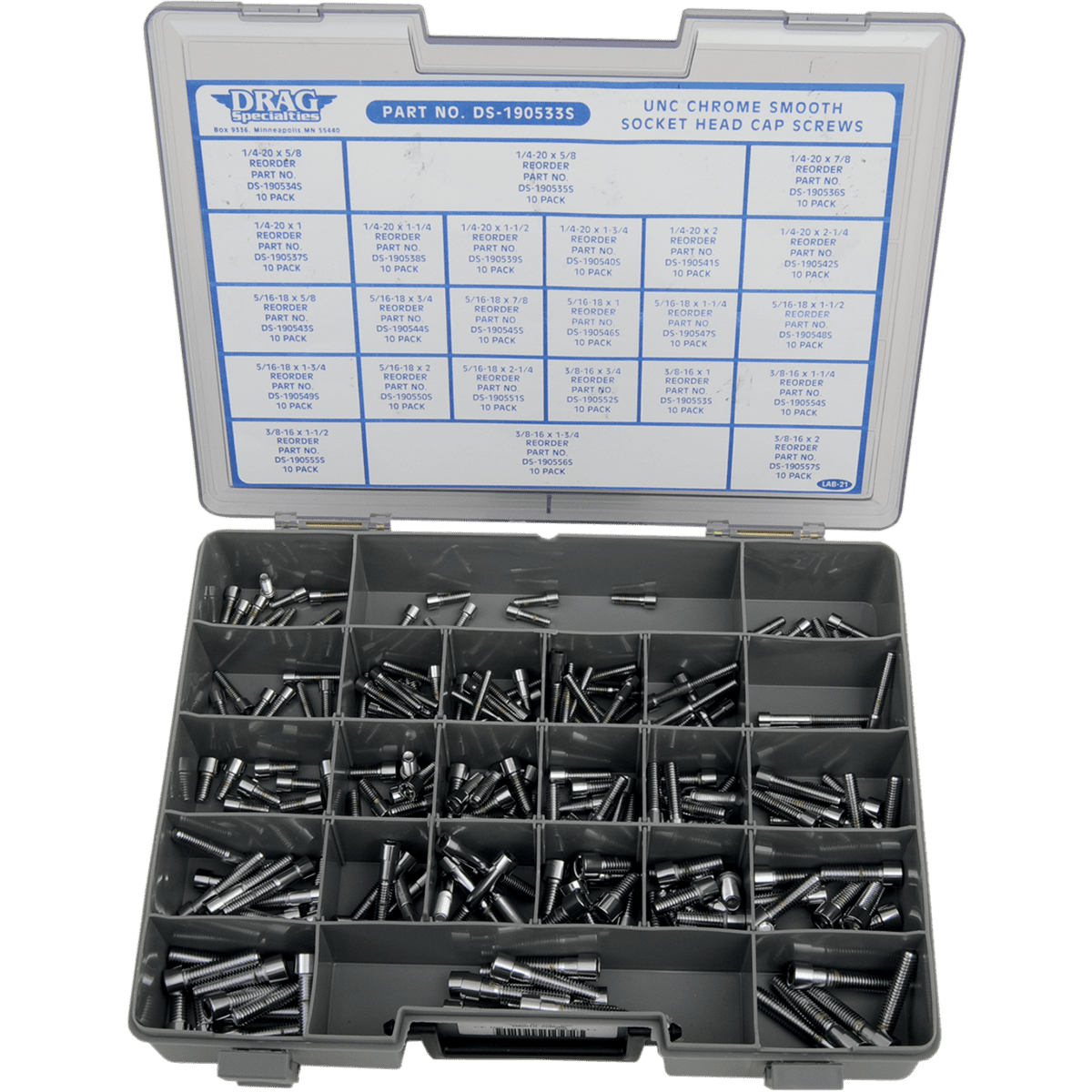 DRAG SPECIALTIES Bolt Socket-Head Smooth Assortment UNC