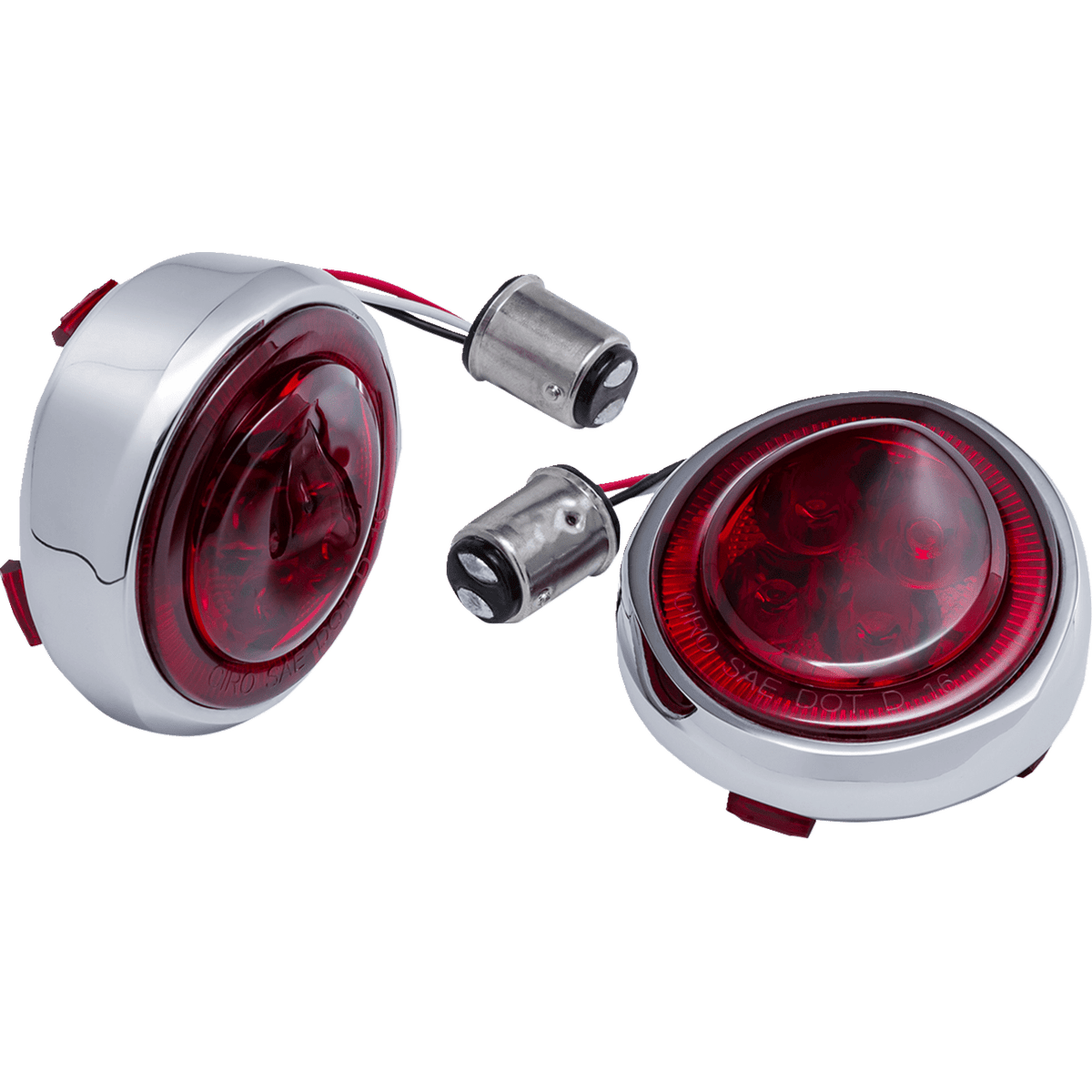 CIRO Signal Insert Rear Chrome Red 45700