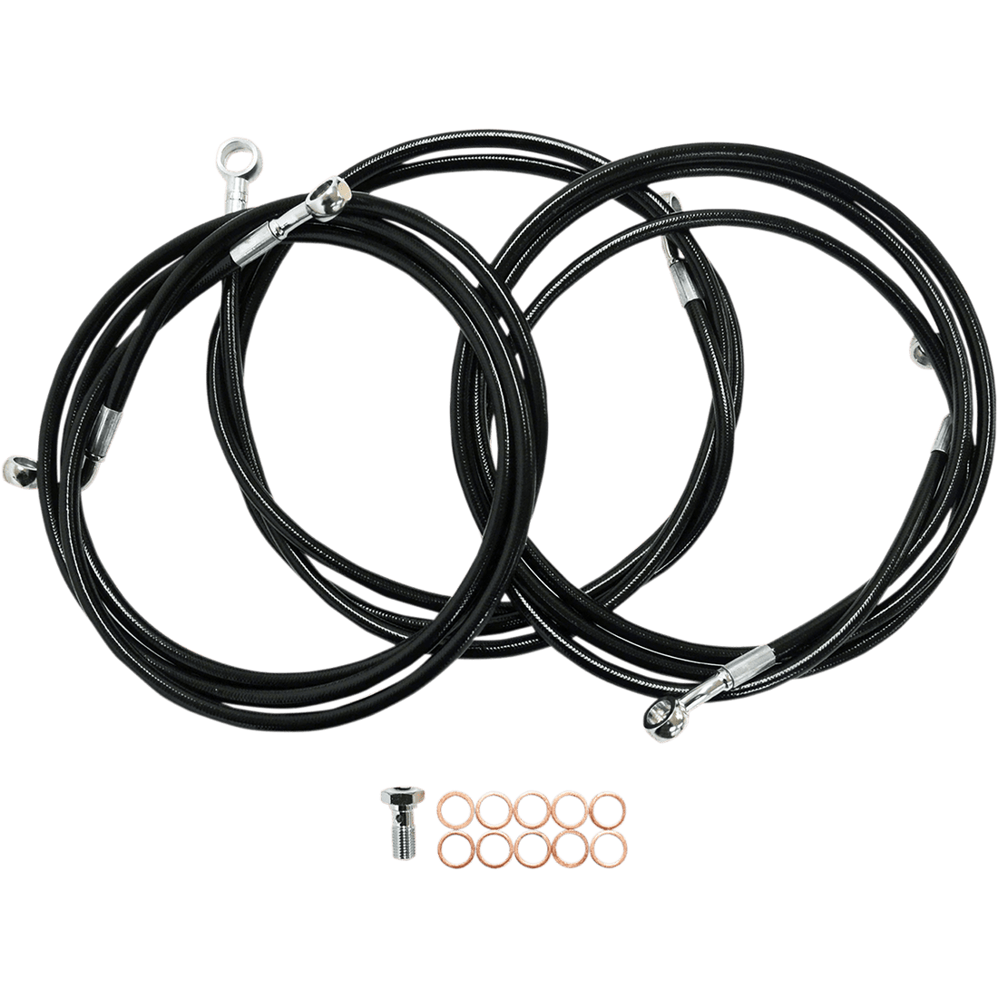 LA CHOPPERS Brake Line 12" 14" Ape Hanger Handlebars Black LA8052B13B