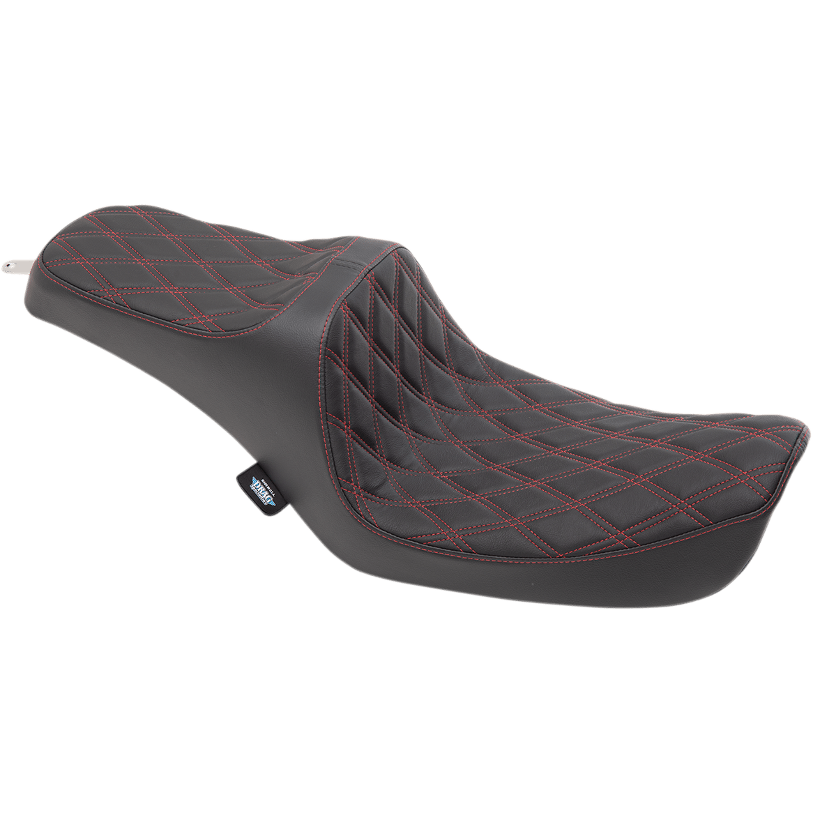 DRAG SPECIALTIES Predator III Seat Double Diamond Red Stitching FXD '96-'03