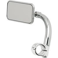 BILTWELL Rectangular Clamp-On Mirror 7/8" Chrome 6502278501