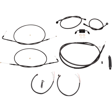 LA CHOPPERS Handlebar Cable/Brake Line Kit Complete Mini Handlebars Midnight LA8211KT208M