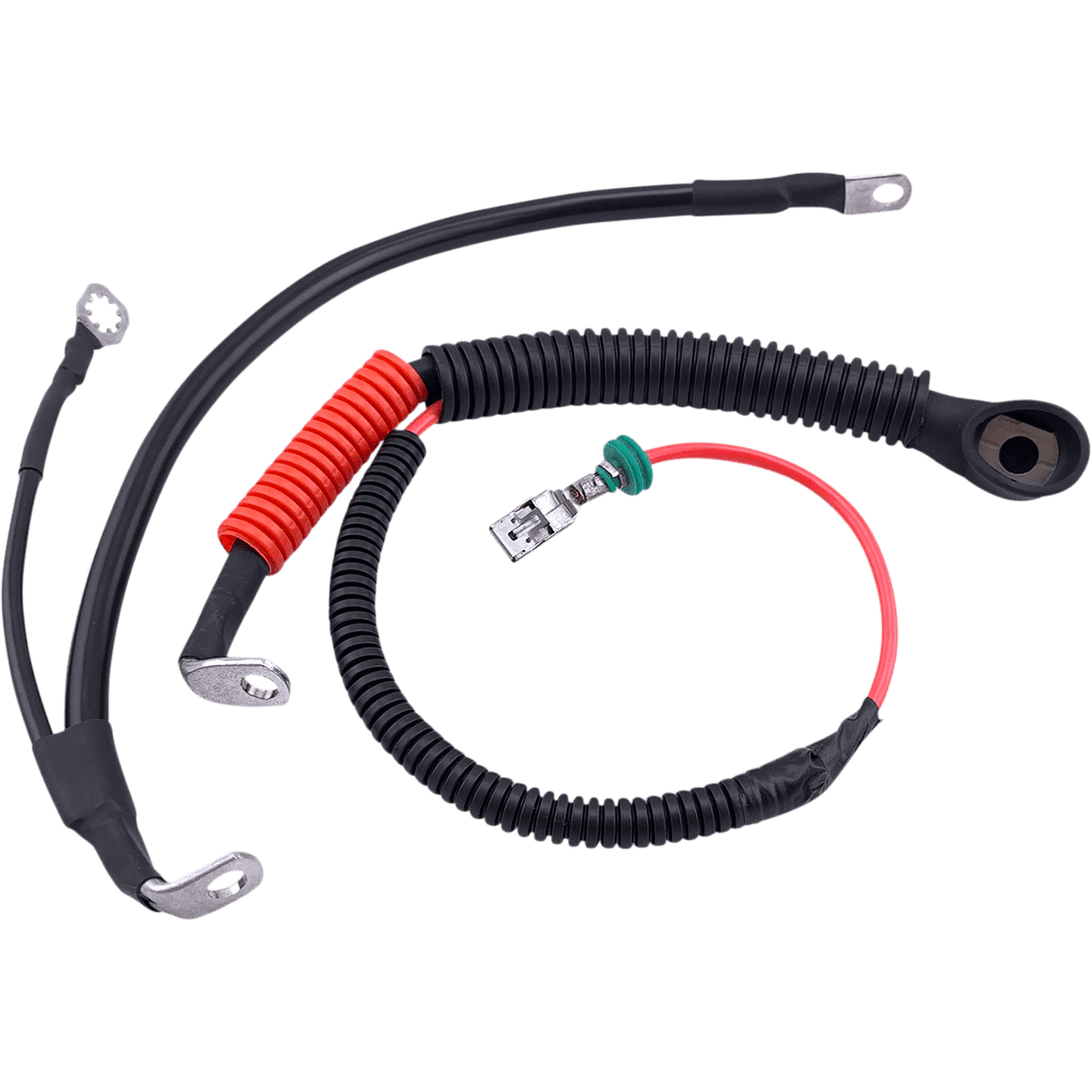 DRAG SPECIALTIES Black Battery Cable Set '09-'13 FLH/T