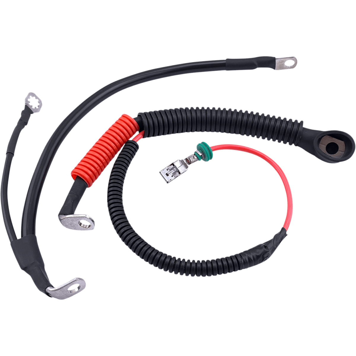 DRAG SPECIALTIES Black Battery Cable Set '09-'13 FLH/T