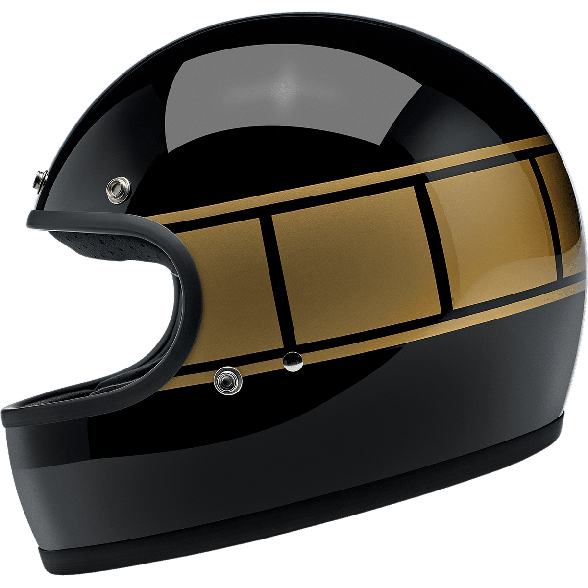 BILTWELL Gringo Helmet Gloss Black Holeshot XS