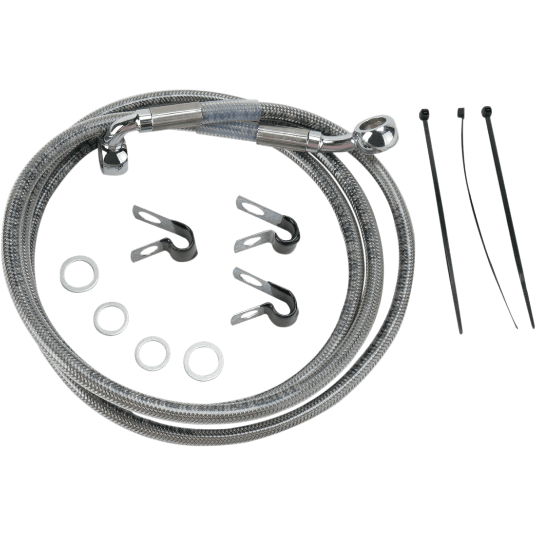 DRAG SPECIALTIES Brake Line Front +10" Stainless Steel