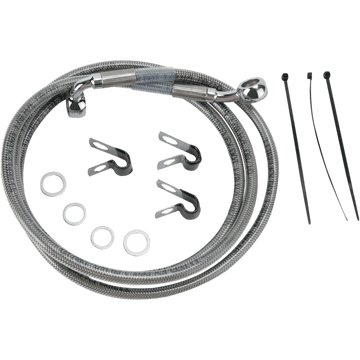 DRAG SPECIALTIES Brake Line Front +10" Stainless Steel