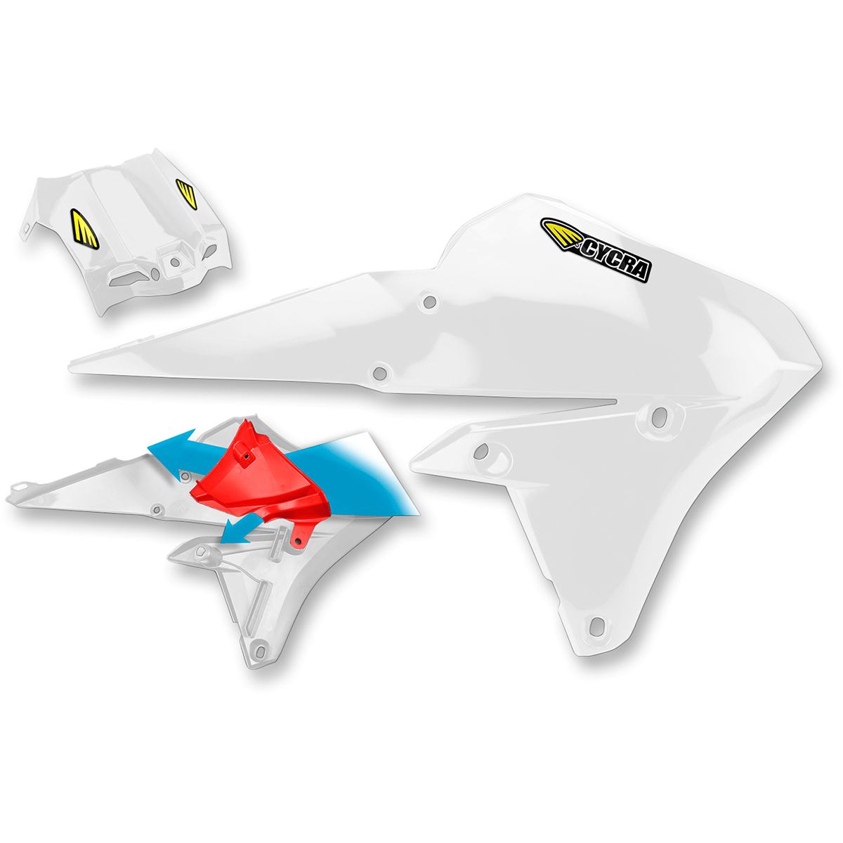 CYCRA PowerFlow Shrouds with Air Box Cover White 1CYC177842