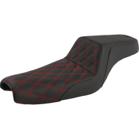 SADDLEMEN Step-Up Seat Front Lattice Stitch/With Red Stitching Black XL 80711172RD