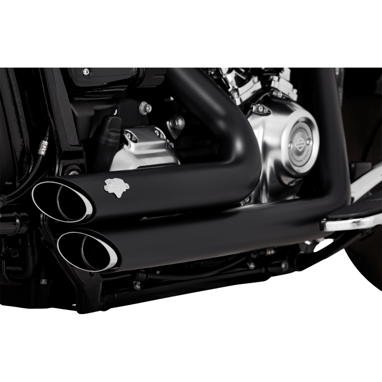 VANCE & HINES Shortshots Staggered Exhaust System Matte Black 47335