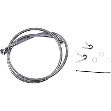 DRAG SPECIALTIES Brake Line Front +2" Stainless Steel XL