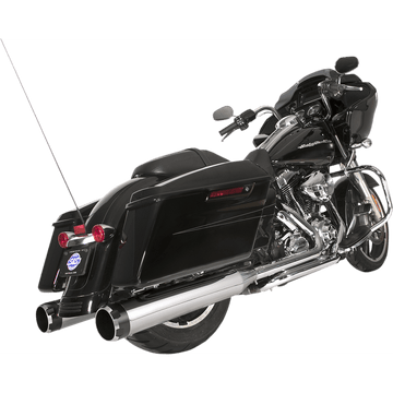 S&S CYCLE El Dorado Dual Exhaust System Chrome Black Thruster 5500677B