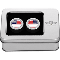 FIGURATI DESIGNS Docking Hardware Covers American Flag Stainless Steel FD20DC2730SS